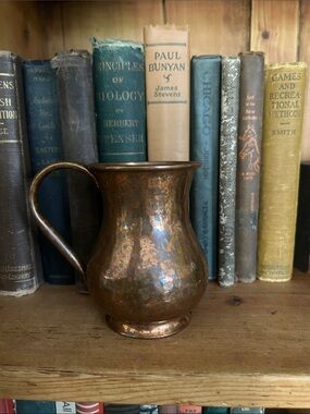 Decorative Hammered Copper Plated Mug